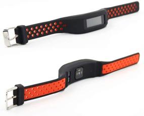 img 2 attached to 💪 T-BLUER Compatible Garmin Vivosmart HR Strap: Breathable Silicone Replacement Watch Band Bracelet Accessory for Vivosmart HR Smartwatch