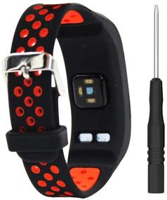 img 4 attached to 💪 T-BLUER Compatible Garmin Vivosmart HR Strap: Breathable Silicone Replacement Watch Band Bracelet Accessory for Vivosmart HR Smartwatch