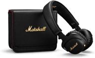 marshall mid anc on-ear bluetooth headphones: ultimate black wireless noise cancelling experience (04092138) logo