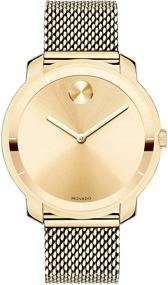 img 4 attached to ⌚ Стильные женские часы Movado BOLD с тонким золотым ремешком и циферблатом с печатным индексом, модель 3600242