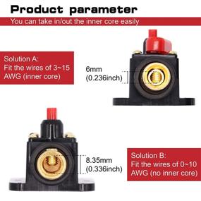 img 1 attached to ⚡️ PowMr 2 Pcs 40A Audio Inline Circuit Breaker Reset Fuse for Car Audio, Stereo Switch and Solar Inverter System - 12V-24V DC!