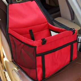 img 1 attached to 🐶 OTOEZ Portable Collapsible Dog Car Seat - Waterproof Travel Carrier with Safety Leash for Small/Medium Pets up to 15 lbs - Front and Rear Booster Seat Basket