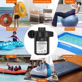 img 1 attached to 💨 COMMOUDS Electric Air Pump: Efficient and Portable Inflator/Deflator for Air Mattresses, Pools, Toys, and More