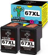 high-quality yatunink remanufactured 67xl ink cartridges for hp envy pro 6455, envy 6052, envy 6055, envy 6058, envy 6075, deskjet 4155, deskjet 2732, and deskjet 2752 printers (2 pack) logo