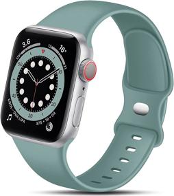 img 4 attached to 📱 Ремешки Nofeda | Совместимы с ремешками для Apple Watch 40мм 44мм 42мм 38мм | Замена силиконового спортивного ремешка для Apple Watch Series 6 5 4 3 SE 2 1 | Женщины Мужчины