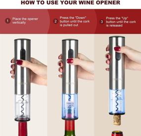 img 3 attached to 🍷 The Secura Premium Electric Wine Bottle Opener and Ice Bucket: The Perfect Gift Set for Wine Enthusiasts