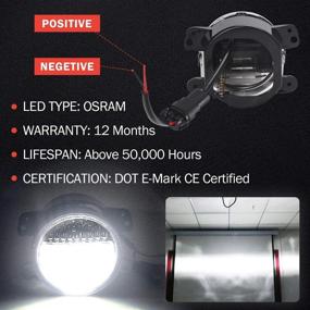 img 2 attached to 🚗 AUDEXEN 7" Chrome LED Headlights with DRL High Low Beam + 4" Chrome Smiley Design Cree LED Fog Lights for Jeep Wrangler JK JKU TJ LJ 1997-2018, 2020 Exclusive Patent - Enhanced SEO