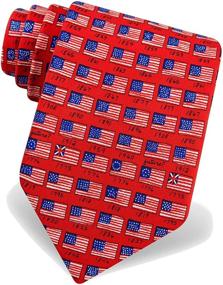img 1 attached to Silk American Flag History Necktie