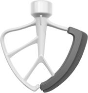 🎛️ kitchpower flex edge beater for kitchenaid tilt-head stand mixers - 4.5-5 quart size in white logo