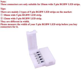 img 3 attached to 🌈 LitaElek 20pcs RGBW LED Strip Connector: Efficient Snap Down 5-Pin 10mm Wide RGBW 5050 LED Tape Connector for Stunning RGBW LED Ribbon & Rope Installations