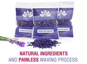 img 1 attached to 🧼 Wax Beans: Premium Hard Wax Beads for Effective Hair Removal - Brazilian Eyebrow & Body Wax at Home - For Men & Women - 100g