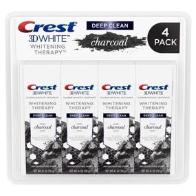 img 2 attached to Crest Charcoal 3D White Toothpaste - Whitening Therapy Deep Clean with Fluoride - Invigorating Mint - 4.1 oz (Pack of 4)