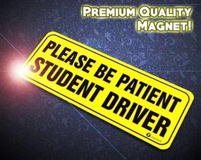 img 2 attached to 🚗 Zone Tech 3-Pack Premium Quality Neon Student Driver Vehicle Bumper Magnet - Please Be Patient Safety Sign Bumper Magnet