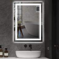 🪞 32x24 inch wall mounted led bathroom vanity mirror - gmhehly smart mirror with anti-fog, timing function, memory, dimmable light - horizontal & vertical logo