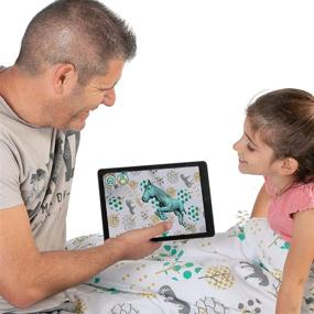img 3 attached to 🛏️ Experience the Interactive Twin Size Bed Set: Watch as the Sheet and Duvet Cover Design Comes Alive on Your Tablet and Phone! A Fun Game and Story for Parents and Children