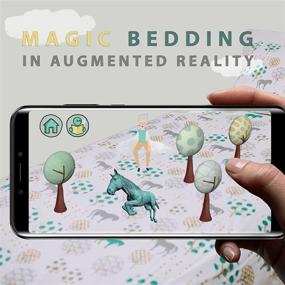 img 2 attached to 🛏️ Experience the Interactive Twin Size Bed Set: Watch as the Sheet and Duvet Cover Design Comes Alive on Your Tablet and Phone! A Fun Game and Story for Parents and Children