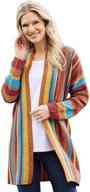 🧥 women's long open front cardigan sweater by anthony richards logo
