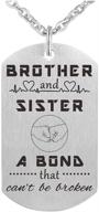 sibling necklace brother jewelry birthday logo