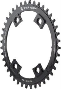 img 1 attached to 🖤 Black Wolf Tooth Drop-Stop Chainrings - 42t for Shimano Road Cranksets with Assymetric 4x110mm BCD