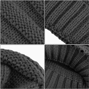 img 2 attached to URATOT 5-Piece Winter Outdoor Set: Knitted Scarf, Beanie, Touch Screen Gloves, Earmuff Warm Cover for Men & Women