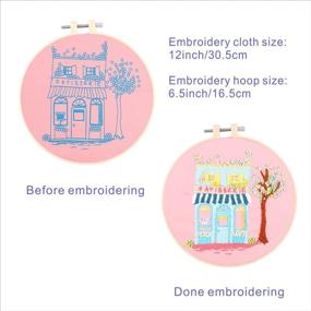 img 1 attached to 🧵 Beginner's Embroidery Starter Kit - 6 Inch Lucky Goddess, Pink - Includes Pattern for Improved SEO