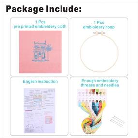 img 2 attached to 🧵 Beginner's Embroidery Starter Kit - 6 Inch Lucky Goddess, Pink - Includes Pattern for Improved SEO