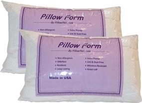 img 3 attached to 🛏️ Pillowflex Set of 2 Synthetic Down Alternative Pillow Inserts for Shams - 12x16 Inch