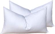 🛏️ pillowflex set of 2 synthetic down alternative pillow inserts for shams - 12x16 inch logo