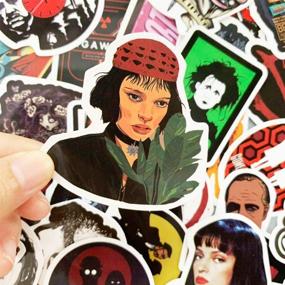img 3 attached to 🔪 50Pcs Kill Bill Movie Stickers | Hydro Flask Vinyl Waterproof Stickers for Laptop, Skateboard, Water Bottles, Computer, Phone, Guitar, Travel Case | Movie Sticker Set (Kill Bill)