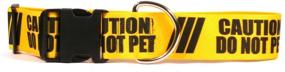 img 1 attached to 🐕 Caution: 2" Wide Yellow Dog Design Collar - Do Not Pet!