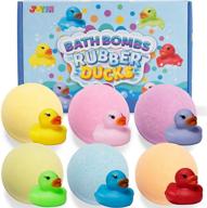 🛁 joyin bath bombs with rubber ducks toy: 6-pack bubble bath fizzies set for boys and girls - perfect gift for birthdays, christmas, valentines day logo