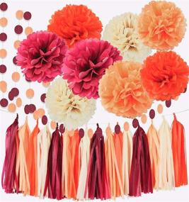 img 3 attached to 🍁 Burgundy Fall Bridal Shower Decorations for an Elegant Autumn Celebration