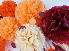 img 1 attached to 🍁 Burgundy Fall Bridal Shower Decorations for an Elegant Autumn Celebration