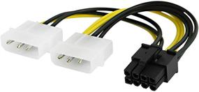 img 4 attached to 🔌 Кабель питания Molex на PCIe, набор CableCreation из 2 штук - двойной 4-пиновый Molex на 8-пиновый кабель питания PCIe для видеокарт ASUS, NVIDIA, AMD, EVGA GeForce, Gigabyte, Sapphire - 4 дюйма