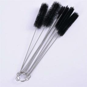 img 1 attached to 🧹 AKOAK 8.2 Inch Nylon Tube Brush Set - Ideal for Pipe Cleaning Brushes, Drinking Straws, Glasses, Keyboards, Jewelry Cleaning - Set of 10