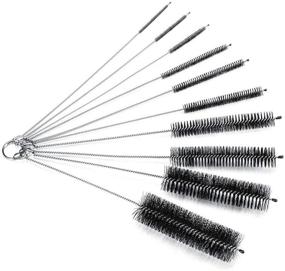 img 4 attached to 🧹 AKOAK 8.2 Inch Nylon Tube Brush Set - Ideal for Pipe Cleaning Brushes, Drinking Straws, Glasses, Keyboards, Jewelry Cleaning - Set of 10