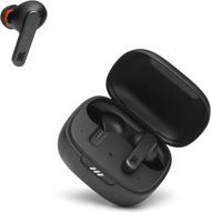 jbl live pro+ tws true wireless in-ear noise cancelling bluetooth headphones, up to 28 hours battery life, with microphones, wireless charging, hey google and amazon alexa compatible (black) logo
