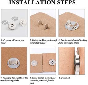 img 1 attached to TIMESETL 30 Set 14/18mm Magnetic Snap Fastener Clasp Button with Storage Box - Perfect for Purses, Bags, Crafts, Clothes, Leather - Available in 3 Colors