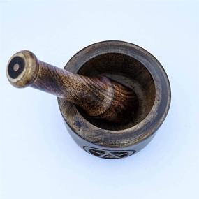 img 2 attached to 🔨 Kaizen Casa Wooden Mortar and Pestle Garlic Masher: Efficient Hand Grinder Crusher for Kitchen Gadgets