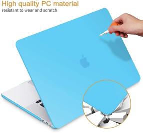 img 1 attached to 💙 May Chen MacBook Pro 13 Inch Clear See Through Case for 2020 Release A2338 M1/A2289/A2251, Blue