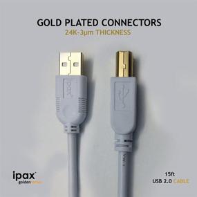 img 3 attached to 🔌 Ipax 6 Ft White Hi-Speed USB Printer Cable: Compatible with Zebra GC420d GK420D/T ZD410, Samsung M2020W, HP Laserjet P2015 P1606dn, Brother Printer