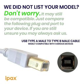 img 1 attached to 🔌 Ipax 6 Ft White Hi-Speed USB Printer Cable: Compatible with Zebra GC420d GK420D/T ZD410, Samsung M2020W, HP Laserjet P2015 P1606dn, Brother Printer