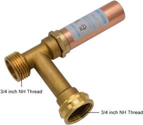 img 1 attached to HYDRO MASTER 0611001 Water Hammer Arrestor 💧 Tee, 3/4 in. FHT x 3/4&#34; in. MHT