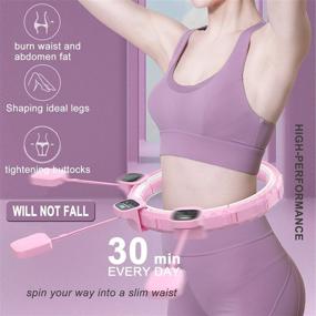 img 3 attached to 🌀 NC 2021 Newly Upgraded Hula Hoops for Adults: Weight Loss & Abdomen Fitness with Smart Weighted Design and Detachable Knots