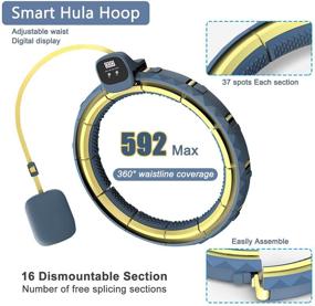 img 1 attached to 🌀 NC 2021 Newly Upgraded Hula Hoops for Adults: Weight Loss & Abdomen Fitness with Smart Weighted Design and Detachable Knots