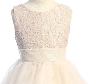 img 3 attached to 👗 iGirlDress Poly Silk Flower Girl Dress - Size 6 months to 12 years