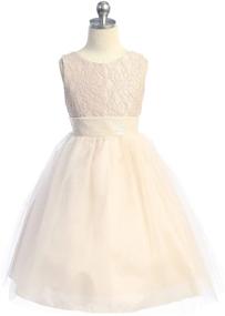 img 1 attached to 👗 iGirlDress Poly Silk Flower Girl Dress - Size 6 months to 12 years