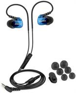 🎧 granvela gv1 hd classic sports earphones: waterproof running earbuds with mic - blue logo