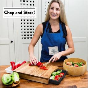 img 2 attached to Convenient Cutting Board with Trays and Containers in White and Black