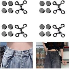 img 4 attached to 👖 WZT 20-Piece Adjustable Waist Buckle Extender Set: Instantly Expand and Perfectly Fit Your Pants with Jean Button Extenders